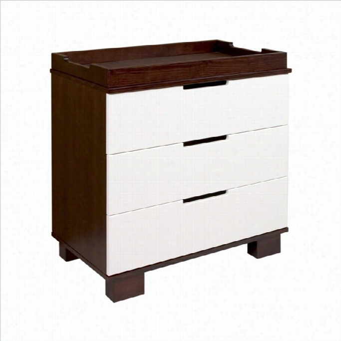 Babyletto  Modo 3- Drawer Woo Dchanging Table W/ Tray In Espresso/white