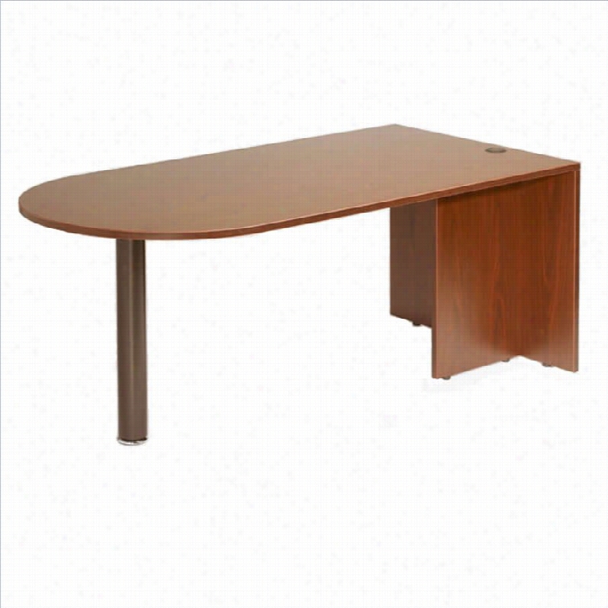 Boss Office Products Wood Bullet Desk-mahogany