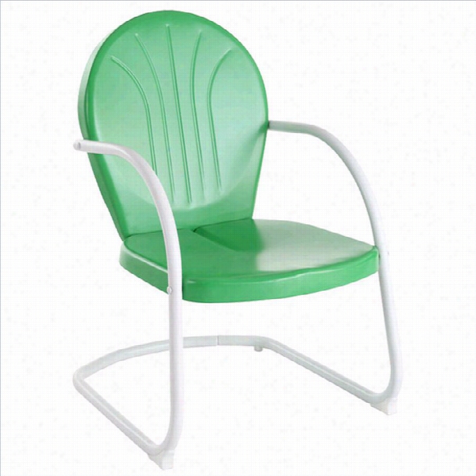 Crosley Griffith Metal Chair In Grashsopper Greeen