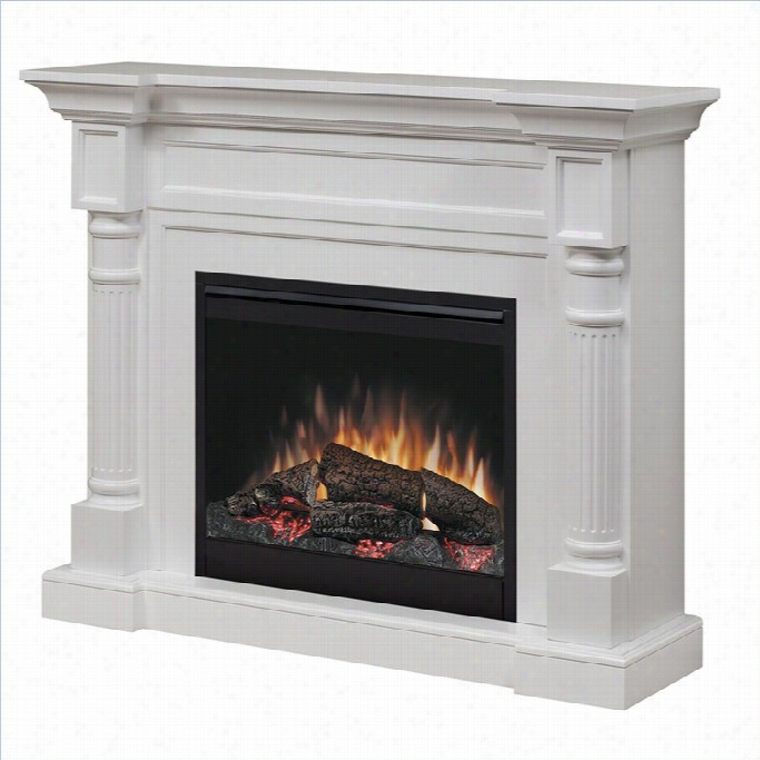 Dimplex Winston Mantel Electric Fireplace In White