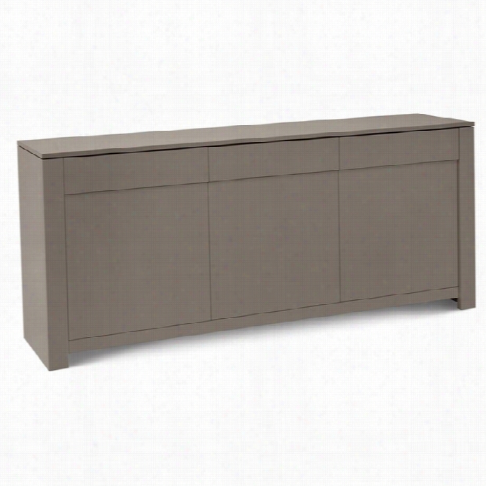 Domitalia Bass Sideboard In Taupe Interweave Lacquered