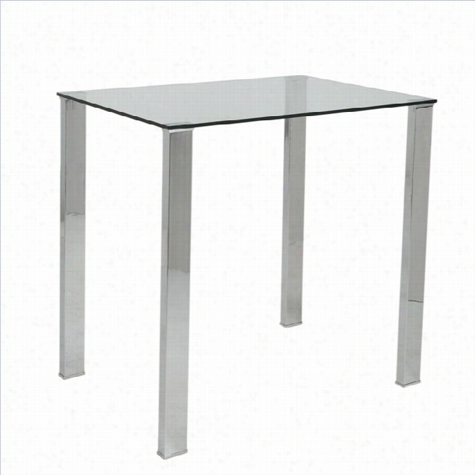 Eurostyle Beth Glass Bar Table In Clear