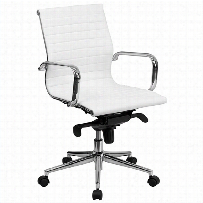 Flash Furniture Mid Back Upholstered Offic Chair In White