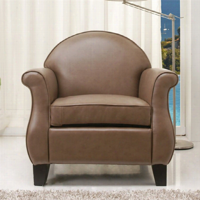 Gold Sparrow Fresno Leather Arm Chair In Taupe