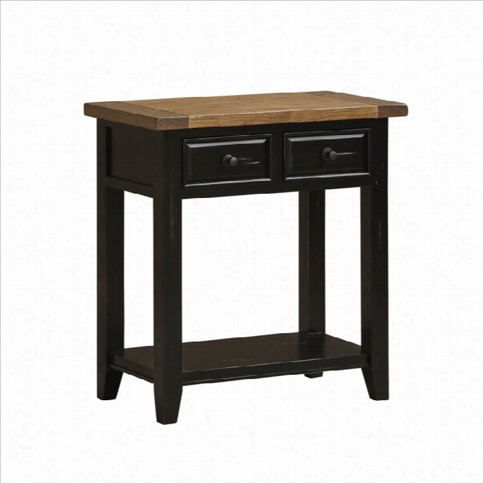 Hillsdale Tuscan Rtreat 2 Drawer Console Table Iin Black And Oxford