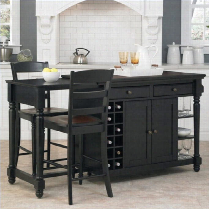 Home Styles Grand Torno Kitchen Island And Two Stools