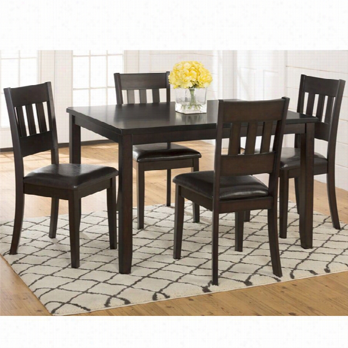 Jofran Dark Prairie 5 Piece Dining Set In Dark Brown