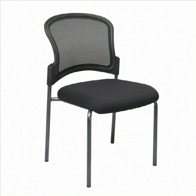 Office Star Guest Chair With Progrkd Baack In Coal