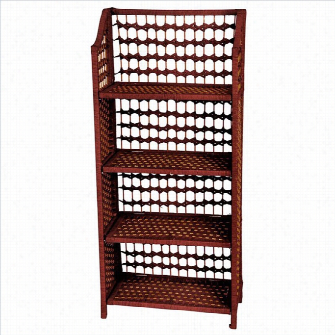 Oriental Furniture 4 Shwlf Shelving  Unit In M Ahogany