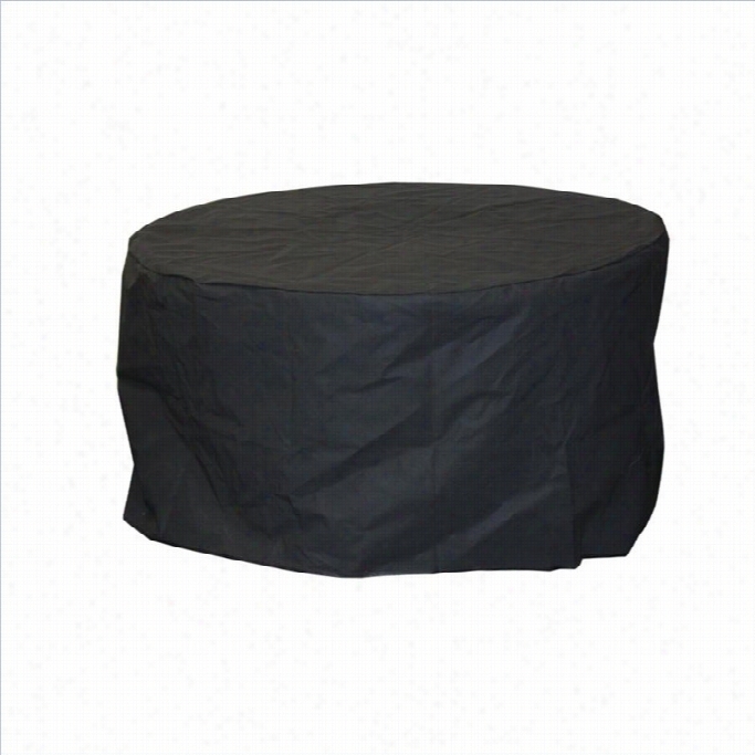 Outdoor Greatroom Company Round Black Vinyl Coer For Chat Table And Glass 42