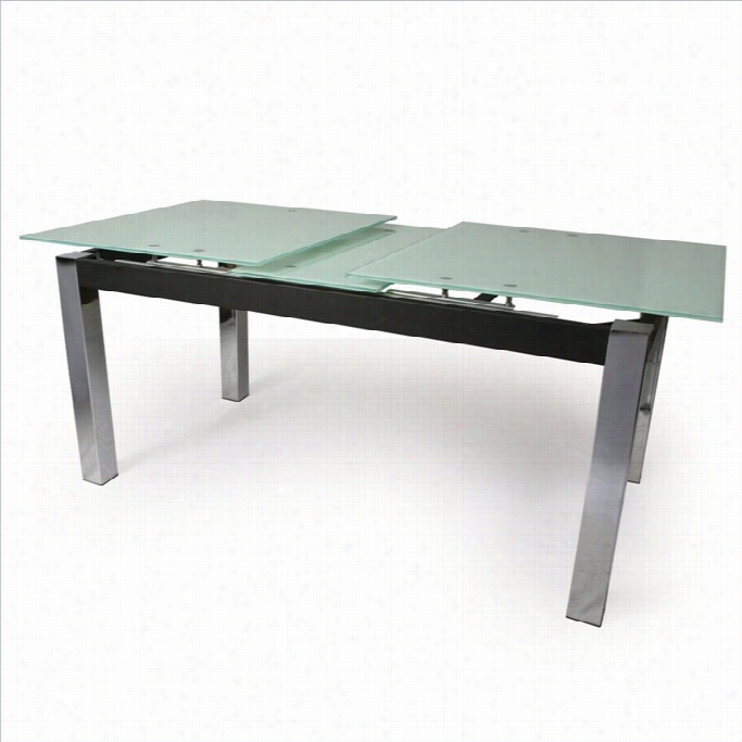 Pastel Equipage Monaco Rectangular Dining Table In Whit E Glass