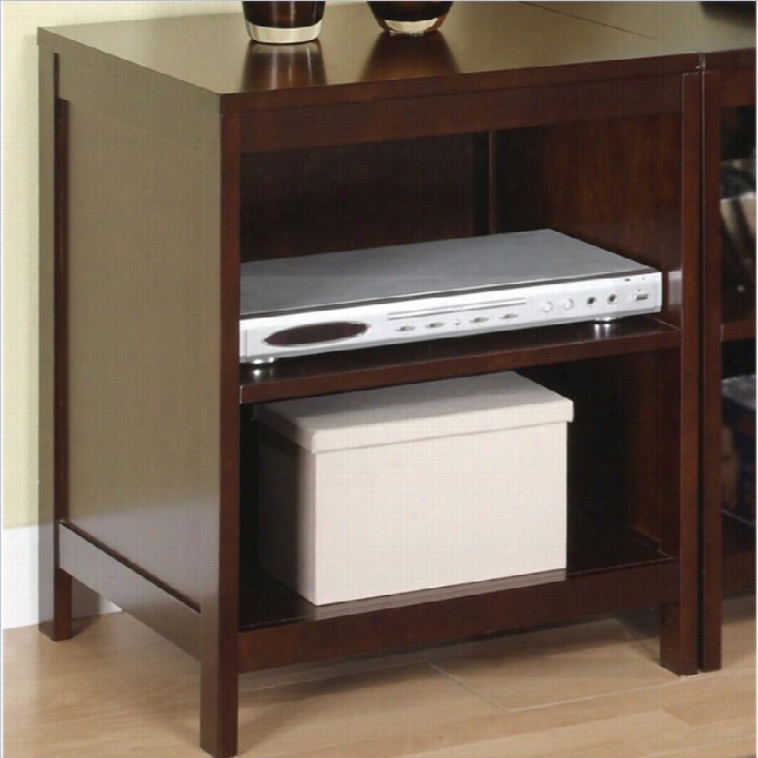 Poundex 2-piece Shelf Set In Drk Espresso