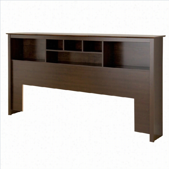 Prepac Manhattan King Bookcase Headboard In Espresso Finish