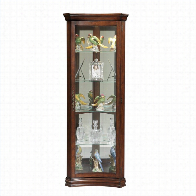 Pulaski Concave Corner Curio In Br Own