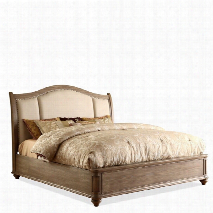 Riiverside Furniture Coventry Upholsterdd Sleigh Bed In Drifywood