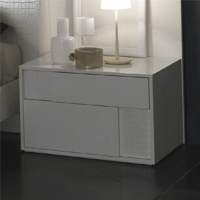 Rossetto Nightfly Right Night Stand In Wite