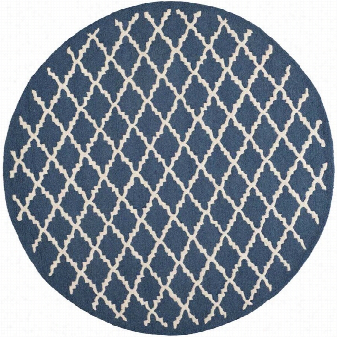 Safavieh  Cambridge Navy Ransitional Rug - Round 4'