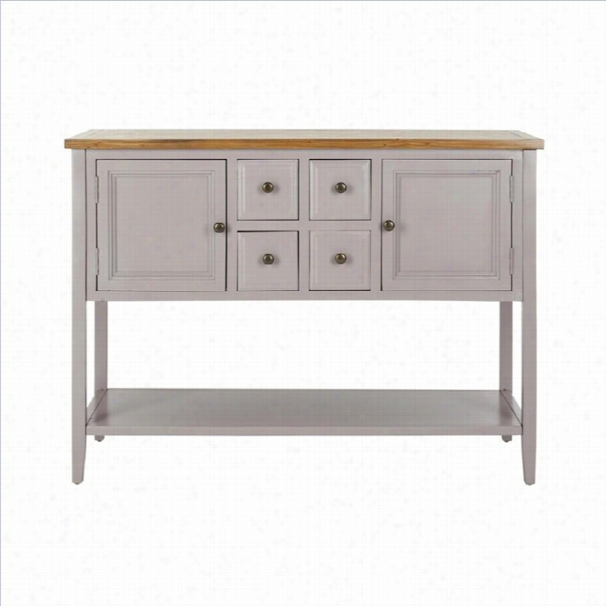 Safavieh Charlotte Elmand Pine Wood Sideboard In Grey