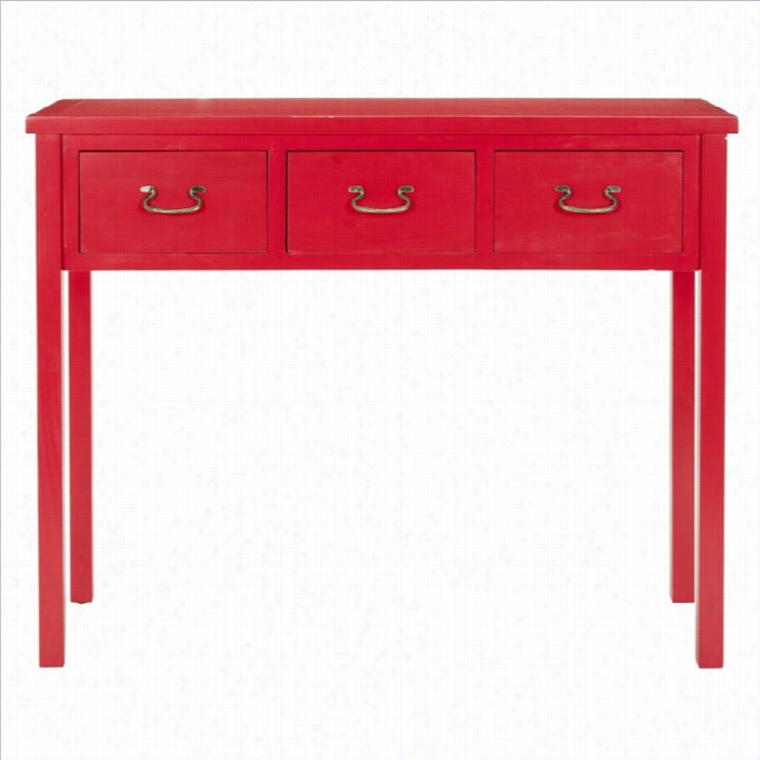 Safavieh Cindy Pine Wood  Console In Red