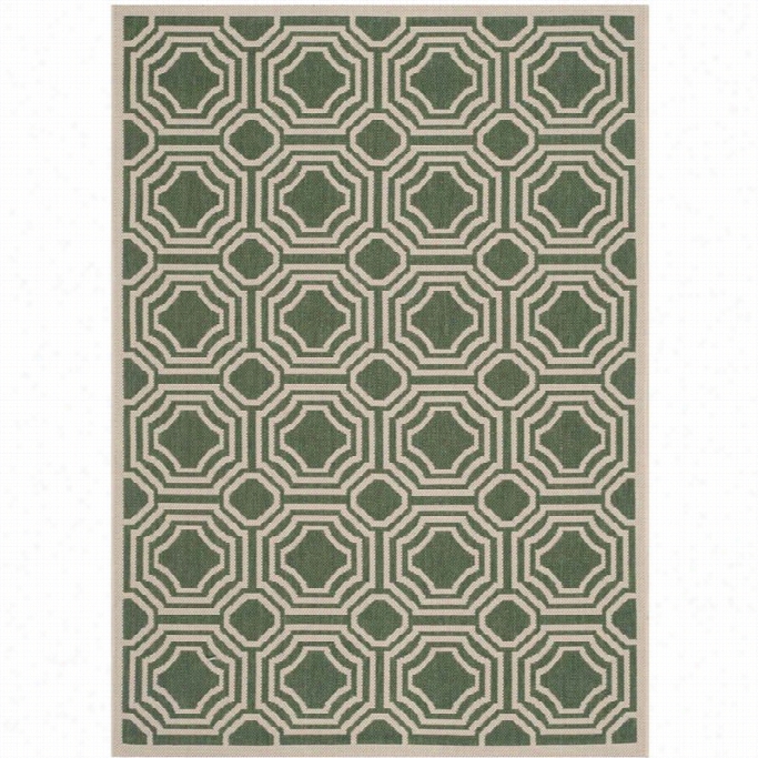 Safavieh Courtyard Dark Green Indoor Exterior Rug - 2'7 X 5 '