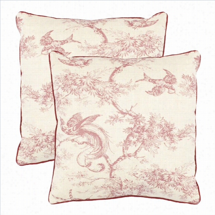 Safavidh Norah 18 Decorative Pillows Im Raspberrry (set Of 2)