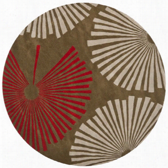 Safavieh Soho Round Rug  In Brown / Ivory