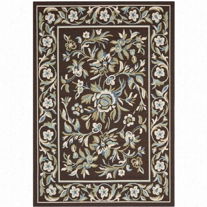 Safavieh Veranda Chocolate Indoor Outdoor Rug  - 4' X 5'7