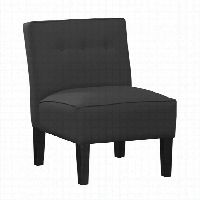 Skyline Furniture Tufted Slipper Chair In Black