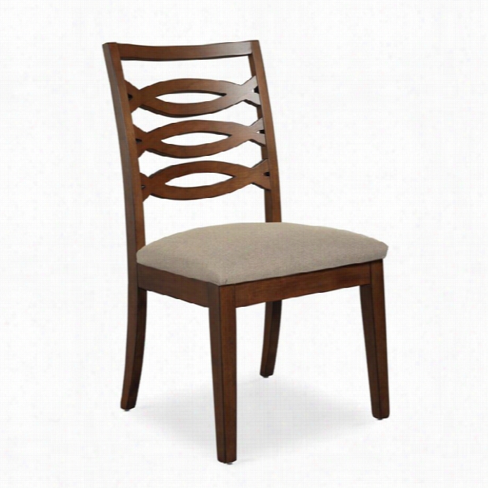 Someton Claire De Lune Wood Back Side Chair In American Cherry