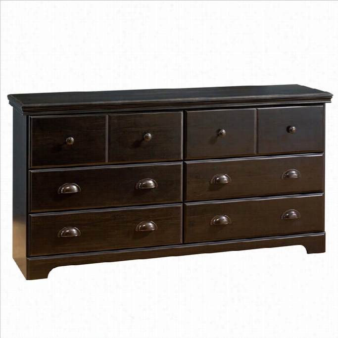 South Shore Mountainl Odge Double Dresser  I Ebony