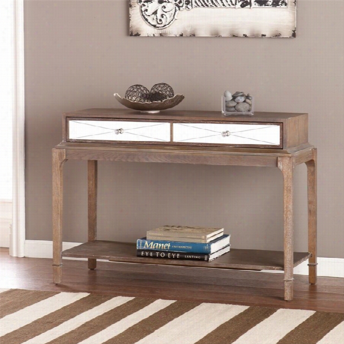 Southern Enterprises Arnold Console Table With Drawer In Burnt Oak