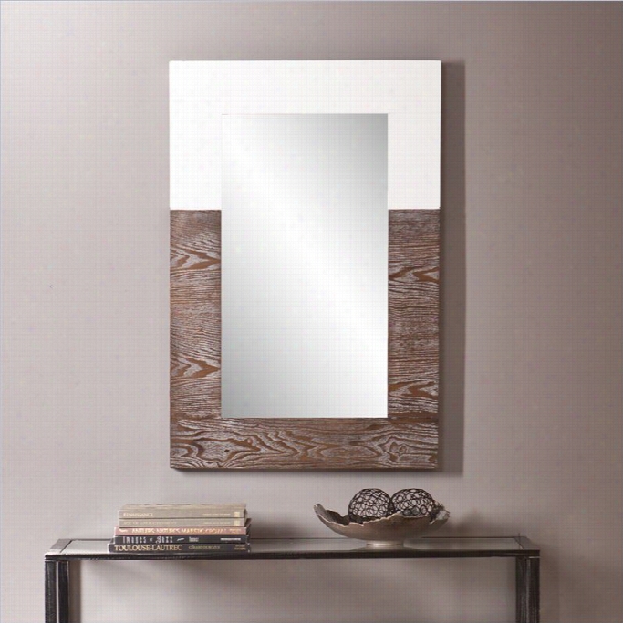 Southern Enterprises Wagars Mirror In Burnt Oak And White