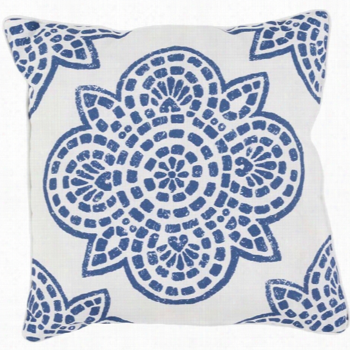 Surya Hemma Poly Fill 20 Square Pillow In Cobalt