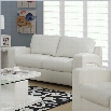 Monarch Leather Loveseat in White
