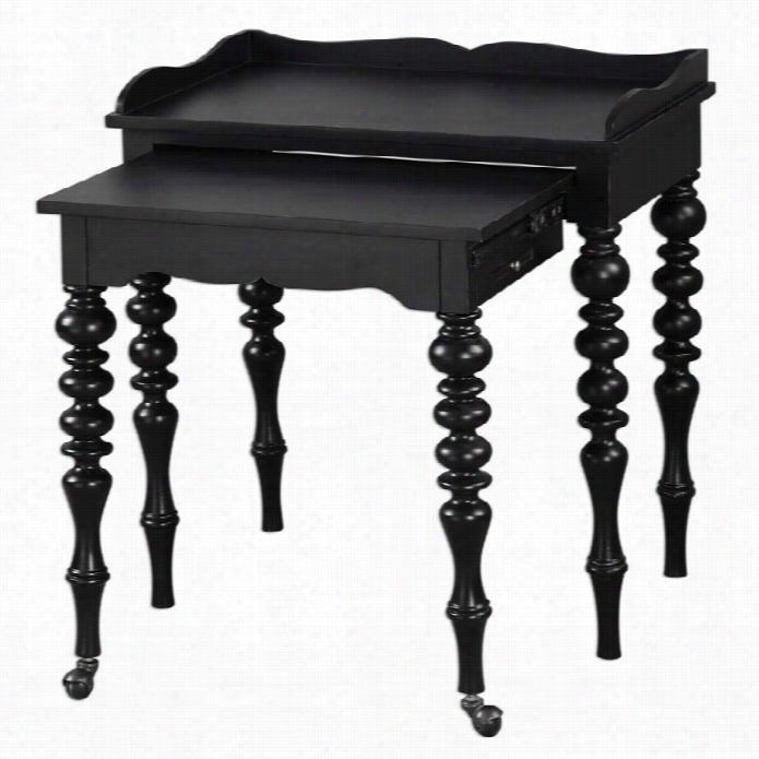 Uttermost Hallee Black Rollout Desk