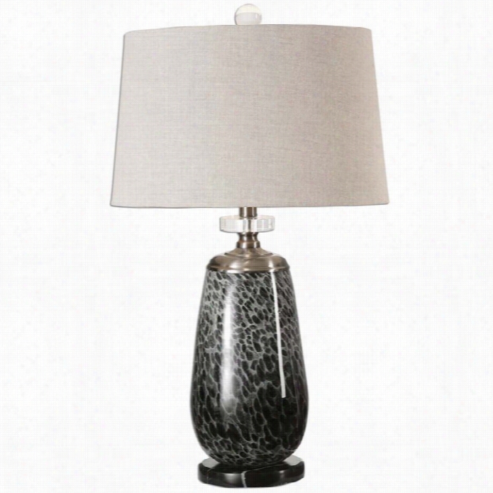 Uttermost Vergato Charcoal Glas Stable Lamp