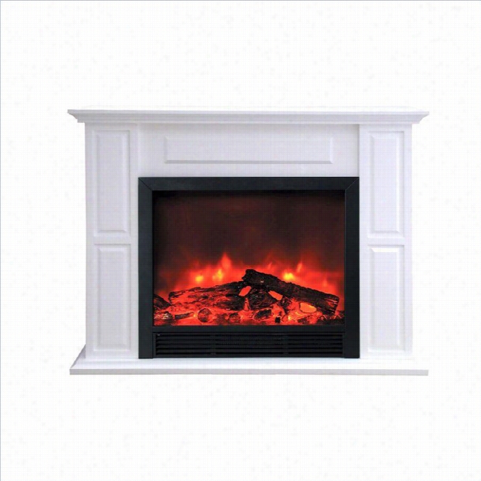 Yosemite Domicile Decor 53inch White Wooden Mantel Package