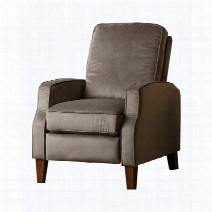 Abbson Living Snapper Microfiber Recliner In Dark Brown