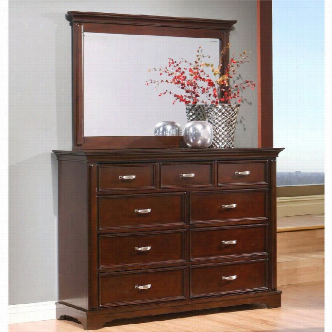 Abbyson Quickening Trenton 2 Piece Wood Dressers Et In Cappuccino