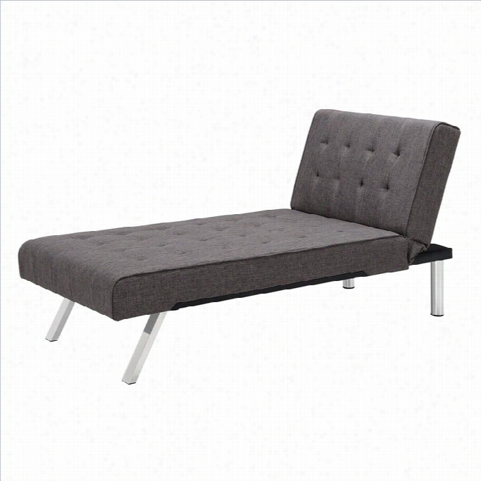 Amediwood Emily Upholsteed Chaise Lounge In Hoary