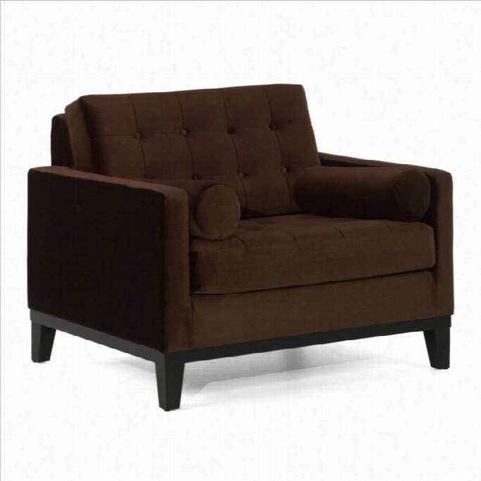 Armen Living Centennial Tufted Velvet Chair In Brown