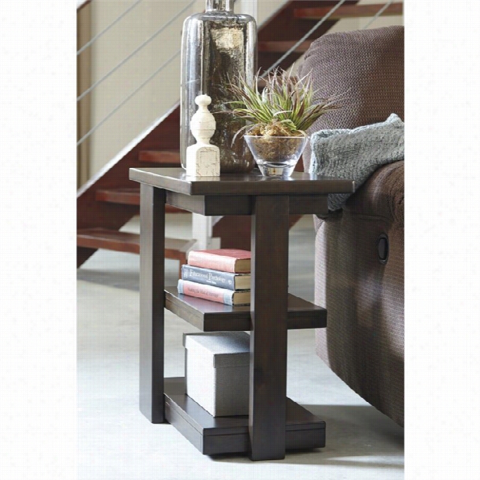 Ashley Garlettii Chair Side End Table In Dark Bron