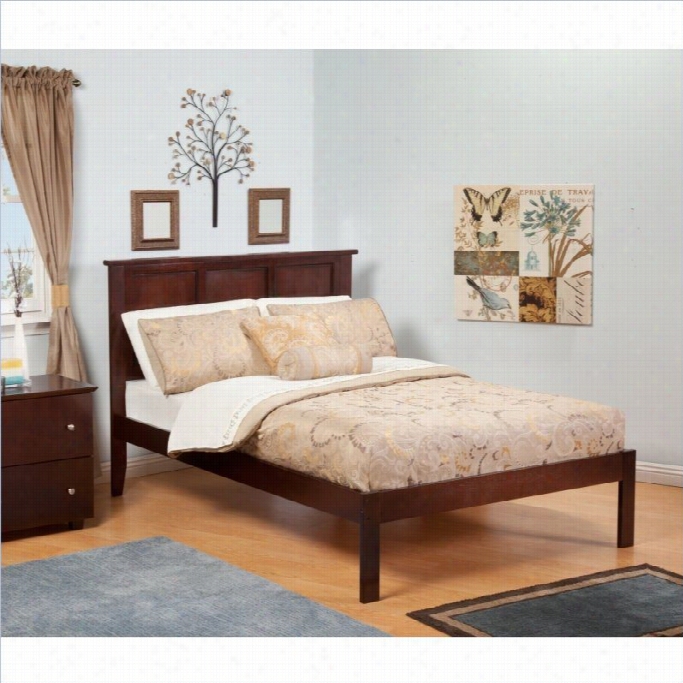 Atlantic Furniture Madison Bed Wit Htrundle In Antique Walnut