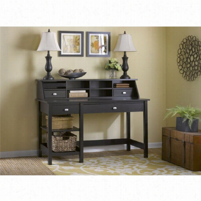 Bush Broadview O Pen Storage Desk With Organizer In Espresso Oa