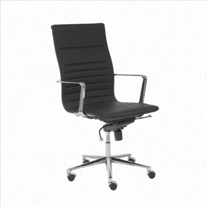 Eurostyle  Kyler Ihgh Back Office Chair-black/hcrome