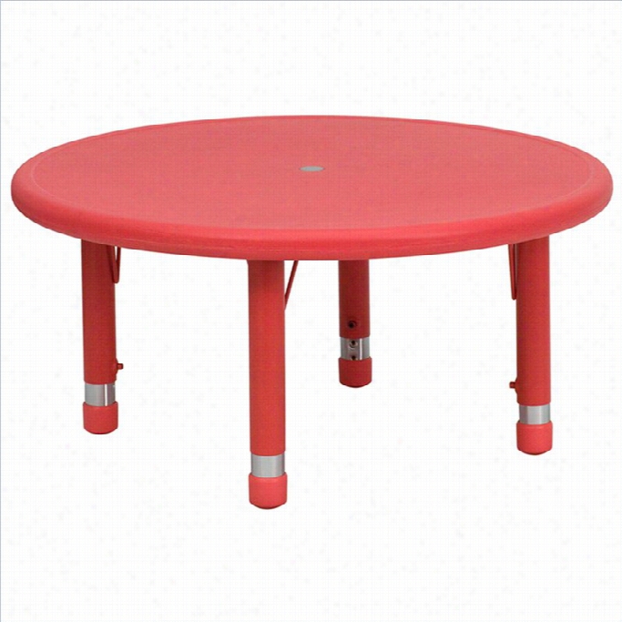 Flash Furniture Roud Acti Vity Table In Red-33 Inch