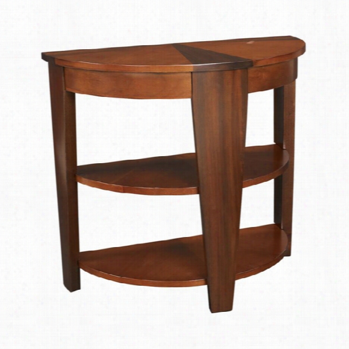 Haammary Oasis Demilune End Table In Cherry/walnut