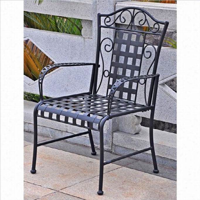 International Czravan Mandalay Iron Chairs In Antique Black (set Of 2)