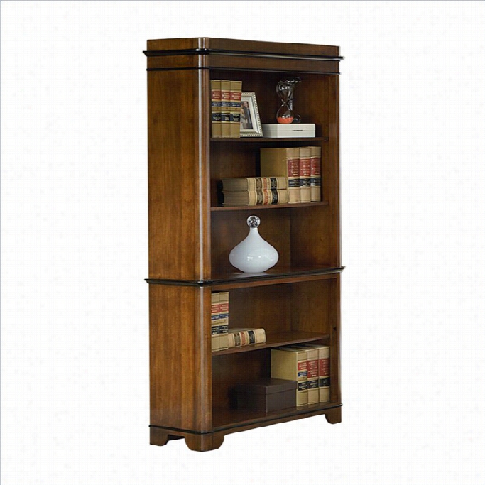 Kathyy Iireland Home By Martin Kensington 5 Shelf Open Bookcase In Warm Fruitwood