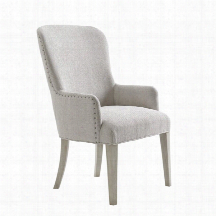 Lexington Oyster Bay Baxter Upholsteered Arm Dining Chair In Sea Prarl